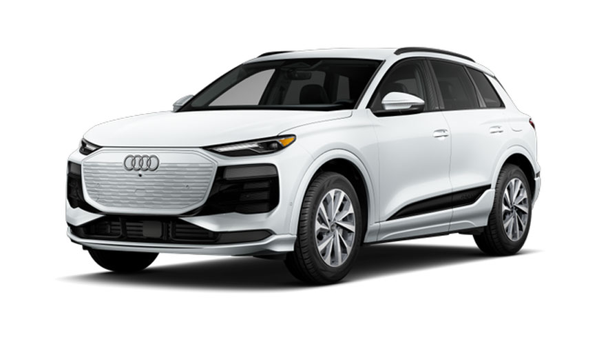3/4 front view of the Audi Q6.