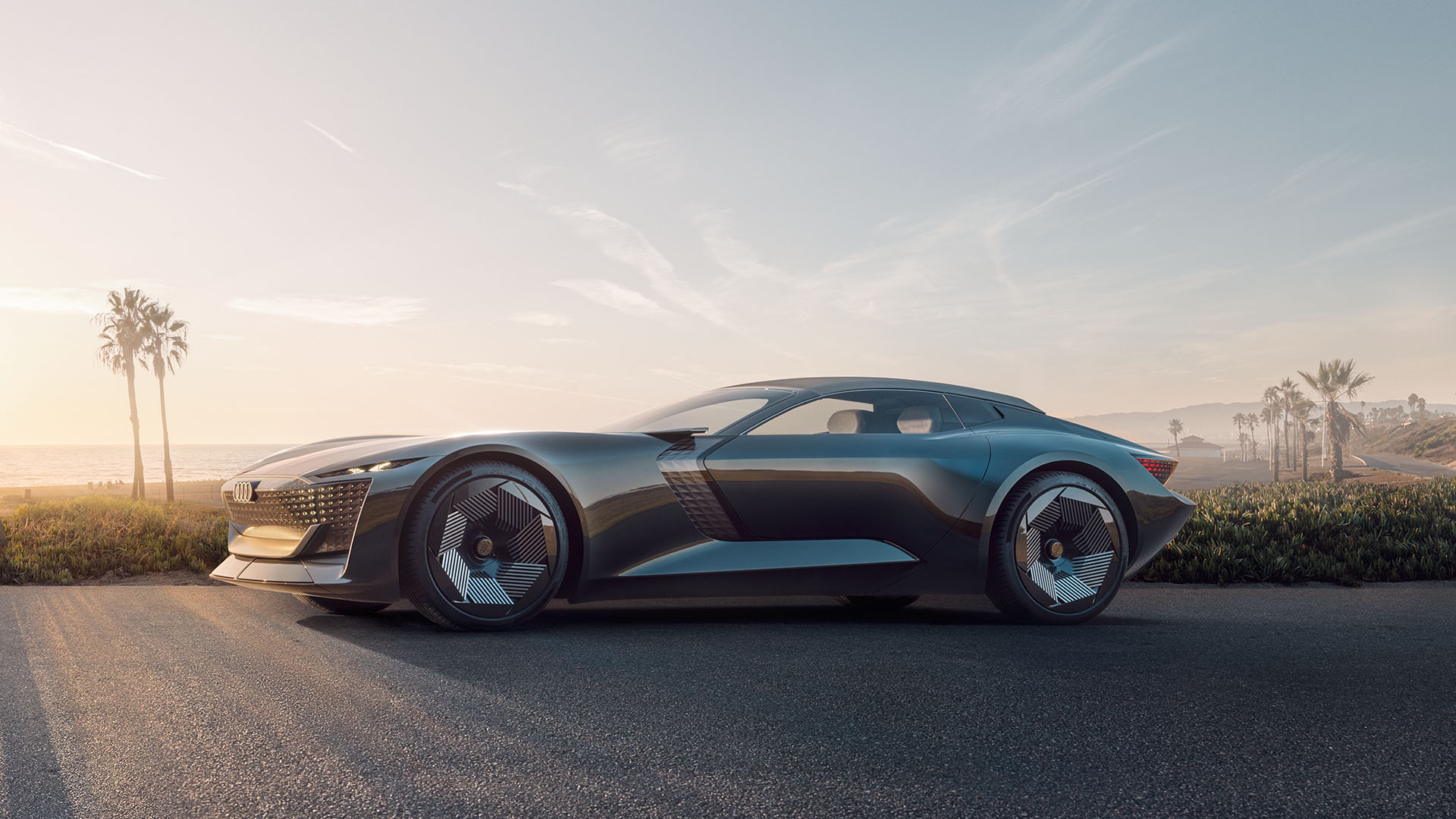 Silhouette of the Audi skysphere concept.