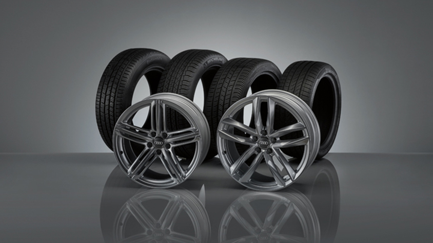 Audi rims and tires. 